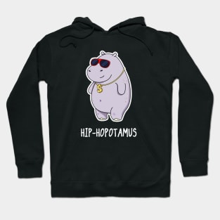 Hip-Hop-Potamus Cute Hippo Pun Hoodie